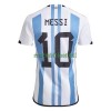 Maillot de Supporter Argentine Messi 10 Domicile Coupe du Monde 2022 Pour Homme
